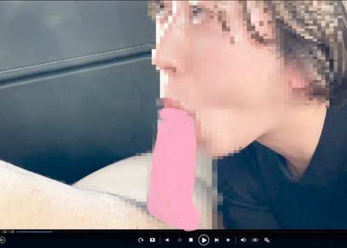 FC2 Blowjob Cumshot: Expert Beauty OL Gives 3 Guys Car BJ Facial